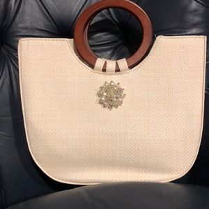 Pearl and Crystal Burst Brooch Tote